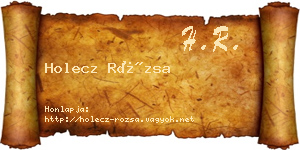 Holecz Rózsa névjegykártya