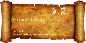 Holecz Rózsa névjegykártya