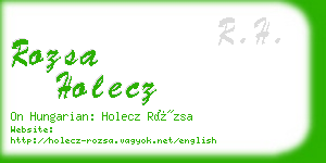 rozsa holecz business card